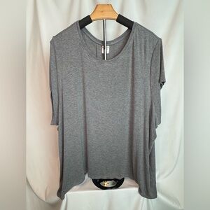 Athleta With Ease Ribbed Tee - Dark Grey - 2X